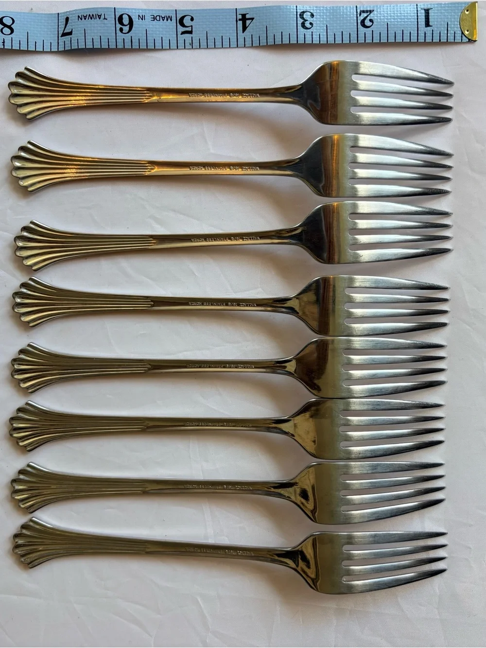 8 Vintage Wallace Silversmiths Dinner Forks